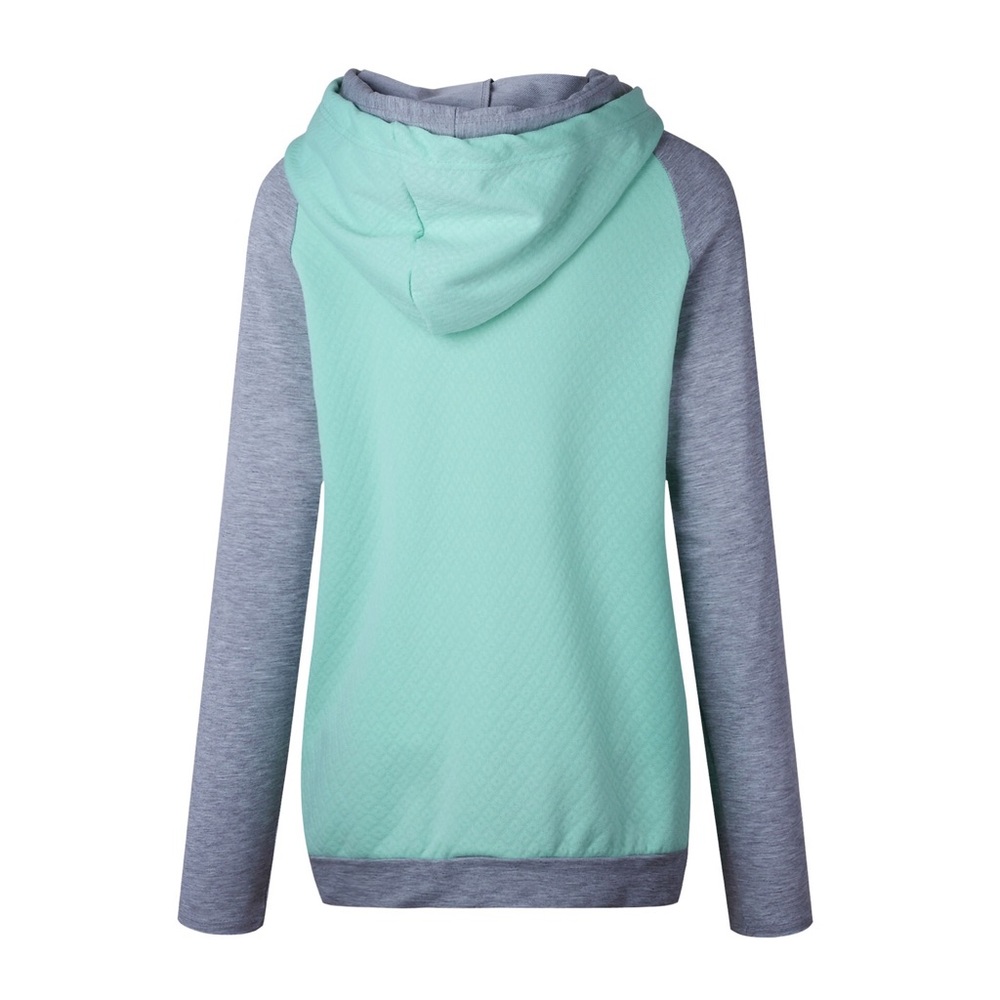 Green/gray sweater shirt hoodie - Picture 5 of 7